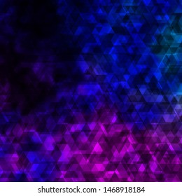 Dark Pink, Blue vector template with lines, triangles. Colorful illustration with triangles in simple style. Pattern for booklets, leaflets
