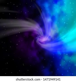 Dark Pink, Blue vector template with neon stars. Colorful illustration with abstract gradient stars. Theme for cell phones.