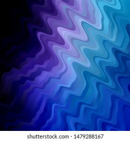 Dark Pink, Blue vector template with curved lines. Gradient illustration in simple style with bows. Pattern for commercials, ads.