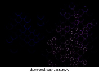 Dark Pink, Blue vector template with circles. Abstract illustration with colored bubbles in nature style. Design for business adverts.