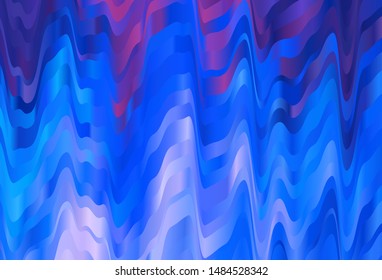 Dark Pink, Blue vector template with curved lines. A shining illustration, which consists of curved lines. Elegant pattern for a brand book.