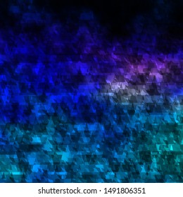 Dark Pink, Blue vector template with lines, triangles. Colorful illustration with triangles in simple style. Template for wallpapers.