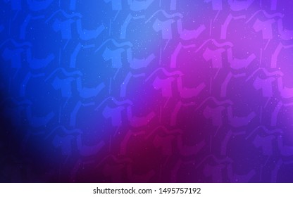 Dark Pink, Blue vector template with wry lines. Colorful illustration in abstract style with gradient. A new texture for your  ad, booklets, leaflets.