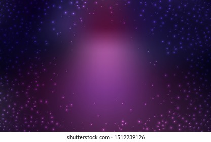 Dark Pink, Blue vector template with space stars. Shining colored illustration with bright astronomical stars. Pattern for astronomy websites.