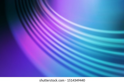 Dark Pink, Blue vector template with curved lines. A sample with colorful lines, shapes. New composition for your brand book.