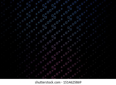 Dark Pink, Blue vector template with square style. Glitter abstract illustration with rectangular shapes. Pattern for commercials.