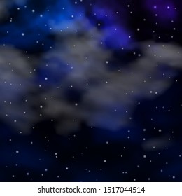 Dark Pink, Blue vector template with neon stars. Blur decorative design in simple style with stars. Theme for cell phones.
