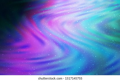 Dark Pink, Blue vector template with space stars. Blurred decorative design in simple style with galaxy stars. Pattern for astrology websites.