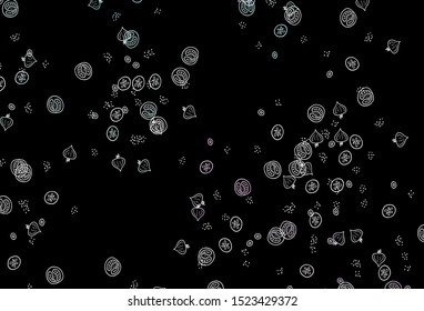 Dark Pink, Blue vector template with organic meal. Abstract background with colorful Fast Food illustrations. Design for ad, poster, banner of cafes or restaurants.
