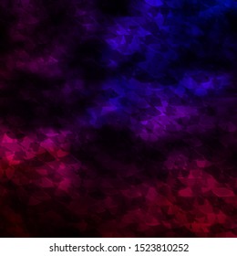 Dark Pink, Blue vector template with crystals, triangles. Abstract gradient illustration with triangles. Best design for posters, banners.