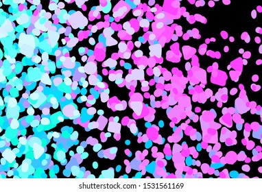 Dark Pink, Blue vector template with chaotic shapes. Decorative design in abstract style with random forms. Elegant design for wallpapers.