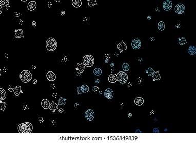 Dark Pink, Blue vector template with organic meal. Abstract background with colorful Fast Food illustrations. Design for ad, poster, banner of cafes or restaurants.