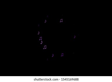 Dark Pink, Blue vector template with musical symbols. Decorative design in abstract style with music shapes. Modern design for wallpapers.