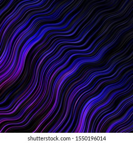 Dark Pink, Blue vector template with wry lines. Colorful illustration in abstract style with bent lines. Pattern for websites, landing pages.