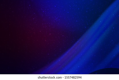 Dark Pink, Blue vector template with space stars. Blurred decorative design in simple style with galaxy stars. Pattern for astrology websites.
