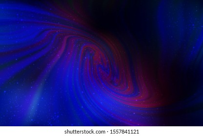 Dark Pink, Blue vector template with space stars. Shining colored illustration with bright astronomical stars. Pattern for astrology websites.