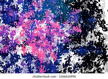 Dark Pink, Blue vector template with chaotic shapes. Illustration with colorful gradient shapes in abstract style. Modern design for your business card.