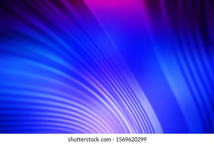 Dark Pink, Blue vector template with wry lines. Modern gradient abstract illustration with bandy lines. Template for cell phone screens.