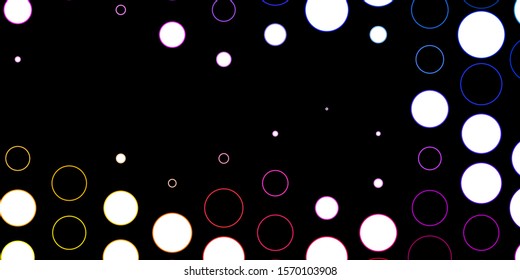 Dark Pink, Blue vector template with circles. Colorful illustration with gradient dots in nature style. Design for posters, banners.