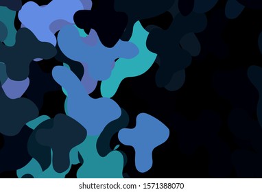 Dark Pink, Blue vector template with chaotic shapes. Modern abstract illustration with colorful random forms. Background for a cell phone.