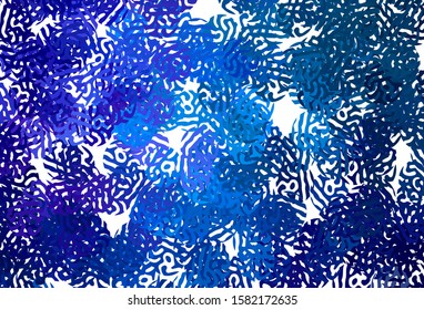 Dark Pink, Blue vector template with chaotic shapes. Illustration with colorful gradient shapes in abstract style. Modern design for your business card.