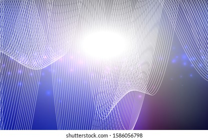 Dark Pink, Blue vector template with carnival confetti. Decorative shining illustration with ribbons on abstract template. The pattern can be used for new year ad, booklets.