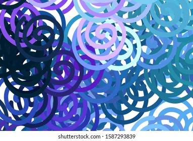 Dark Pink, Blue vector template with curved lines. A completely new colorful illustration in simple style. A new texture for your  ad, booklets, leaflets.