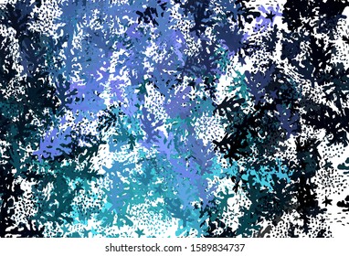 Dark Pink, Blue vector template with chaotic shapes. Decorative design in abstract style with random forms. Modern design for your business card.