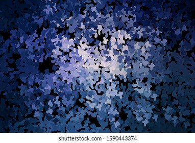 Dark Pink, Blue vector template with chaotic shapes. Decorative design in abstract style with random forms. Elegant design for wallpapers.