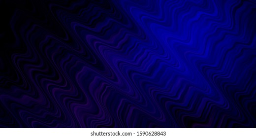 Dark Pink, Blue vector template with wry lines. Gradient illustration in simple style with bows. Best design for your posters, banners.