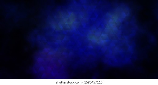 Dark Pink, Blue vector template with lines, triangles. Gradient triangles in abstract style on simple form. Pattern for websites.