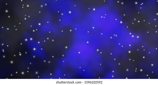 Dark Pink, Blue vector template with neon stars. Colorful illustration in abstract style with gradient stars. Design for your business promotion.
