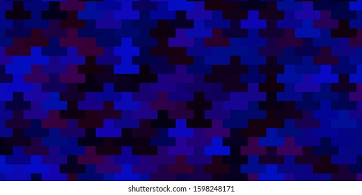 Dark Pink, Blue vector template in rectangles. Illustration with a set of gradient rectangles. Pattern for commercials, ads.