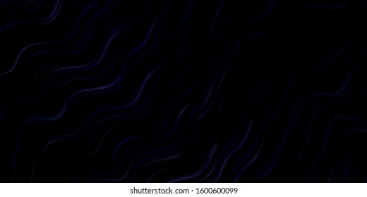 Dark Pink, Blue vector template with curved lines. Colorful abstract illustration with gradient curves. Template for your UI design.