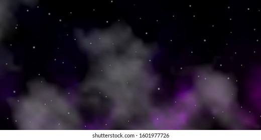 Dark Pink, Blue vector template with neon stars. Shining colorful illustration with small and big stars. Design for your business promotion.