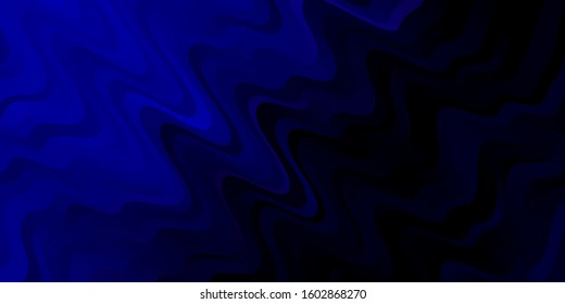 Dark Pink, Blue vector template with lines. Colorful geometric sample with gradient curves.  Template for your UI design.