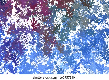 Dark Pink, Blue vector template with chaotic shapes. Colorful chaotic forms with gradient in modern style. Background for a cell phone.