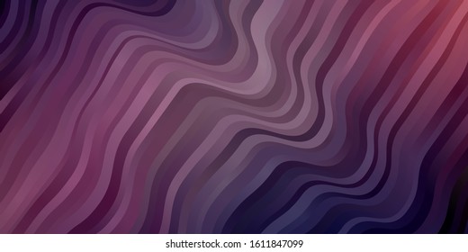 Dark Pink, Blue vector template with wry lines. Abstract gradient illustration with wry lines. Pattern for booklets, leaflets.