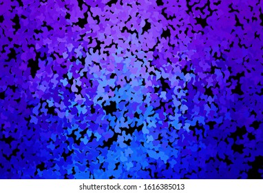 Dark Pink, Blue vector template with chaotic shapes. Decorative design in abstract style with random forms. Background for a cell phone.