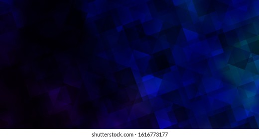 Dark Pink, Blue vector template with crystals, triangles. Illustration with set of colorful triangles. Design for your promotions.