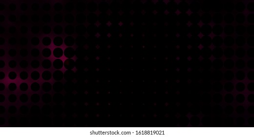 Dark Pink, Blue vector template with circles. Illustration with set of shining colorful abstract spheres. Pattern for websites.