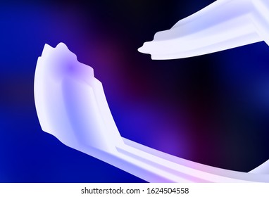 Dark Pink, Blue vector template with curved lines. A circumflex abstract illustration with gradient. A new texture for your  ad, booklets, leaflets.