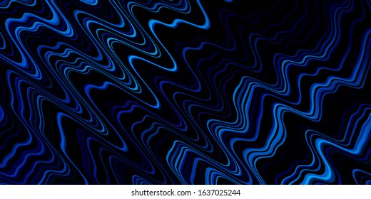 Dark Pink, Blue vector template with curves. Bright illustration with gradient circular arcs. Pattern for booklets, leaflets.
