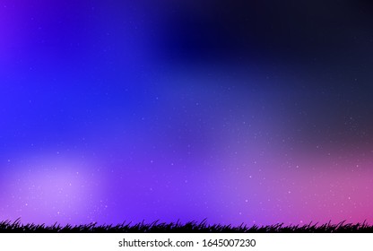 Dark Pink, Blue vector template with space stars. Shining illustration with sky stars on abstract template. Pattern for futuristic ad, booklets.
