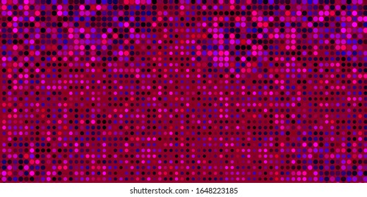 Dark Pink, Blue vector template with circles. Modern abstract illustration with colorful circle shapes. Pattern for wallpapers, curtains.