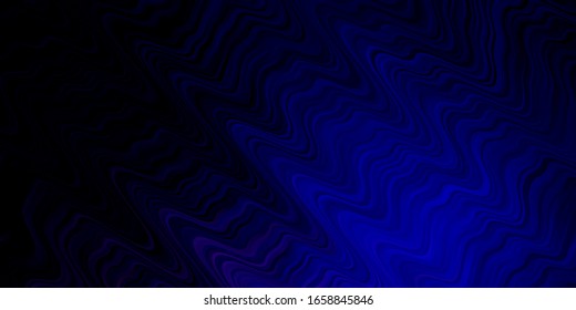 Dark Pink, Blue vector template with wry lines. Gradient illustration in simple style with bows. Best design for your posters, banners.