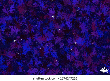 Dark Pink, Blue vector template with chaotic shapes. Decorative design in abstract style with random forms. Background for a cell phone.