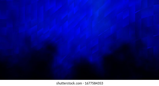 Plantilla vector azul oscuro en rectángulos. Ilustración abstracta de gradiente con rectángulos coloridos. Plan para folletos y folletos comerciales