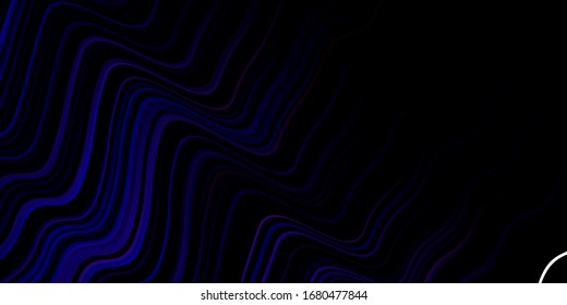 Dark Pink, Blue vector template with wry lines. A shining illustration, which consists of curved lines. New composition for your brand book.