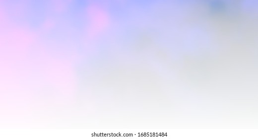 Color rosa oscuro, plantilla vectorial azul con cielo, nubes. Ilustración abstracta con nubes de gradiente coloridas. Bonita disposición para el diseño.